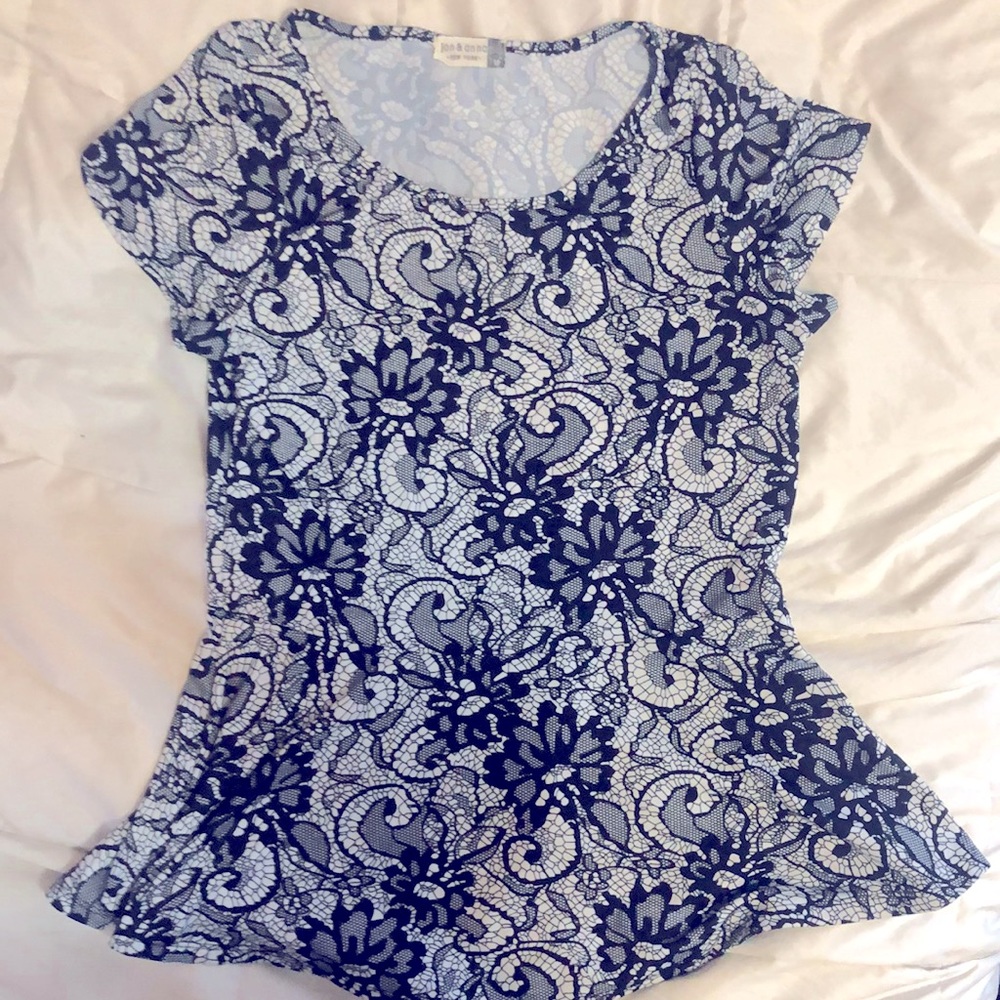 Jon and Ana peplum top
